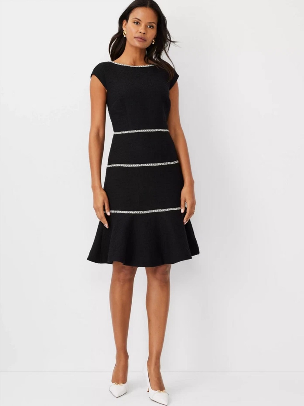 Ann Taylor Tweed Fit & Flare Dress